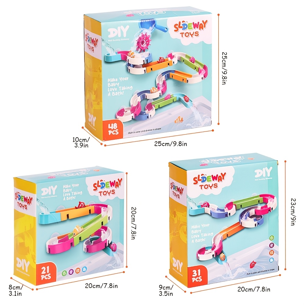 DIY Water Play Toy Set with Slide & Spinning Fish