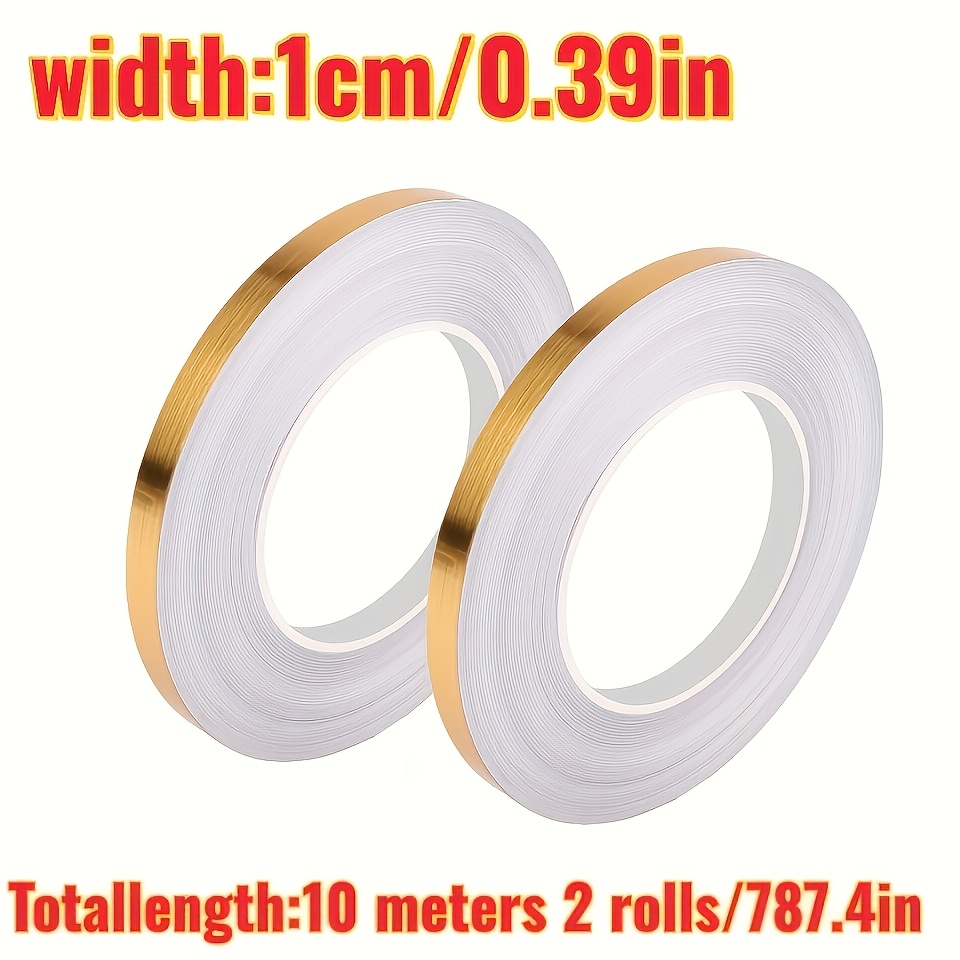 TEMU 4 Sizes 787.4 Inches Self-adhesive Tile Stickers | Golden Silvery, Waterproof, Pvc, Floor And Wall Sealing Strips For Hotel Decoration
