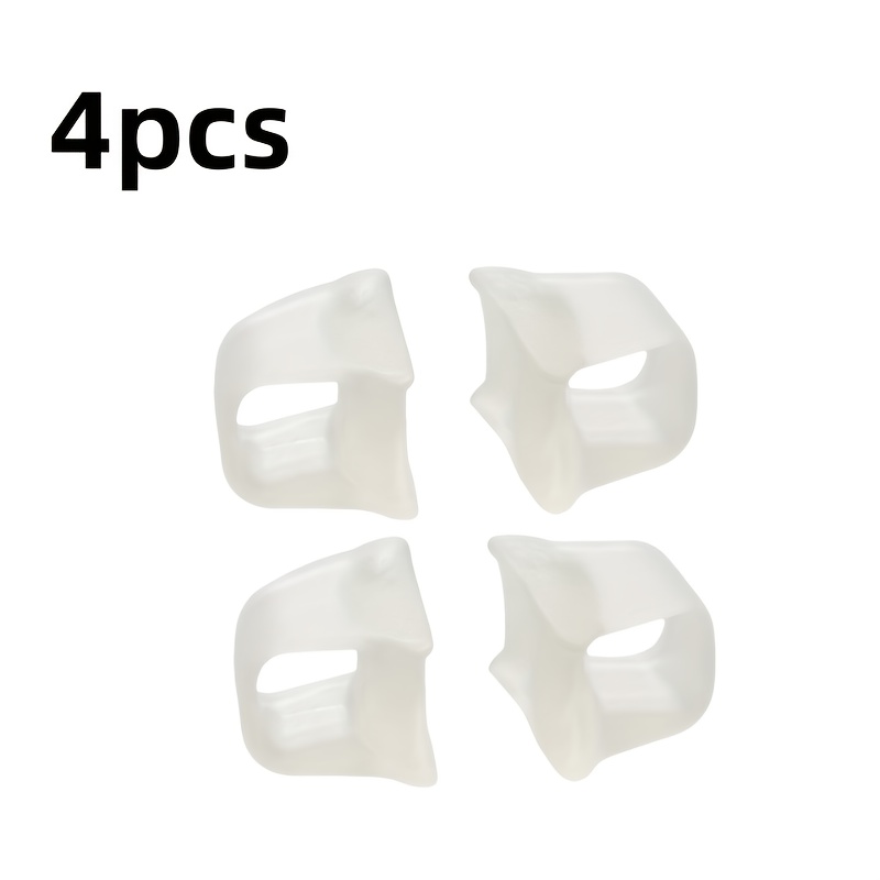 Image of 4pcs Of Transparent, Soft, And Comfortable Toe Protectors, File-shaped Toe Straighteners, Suitable For Men And Women