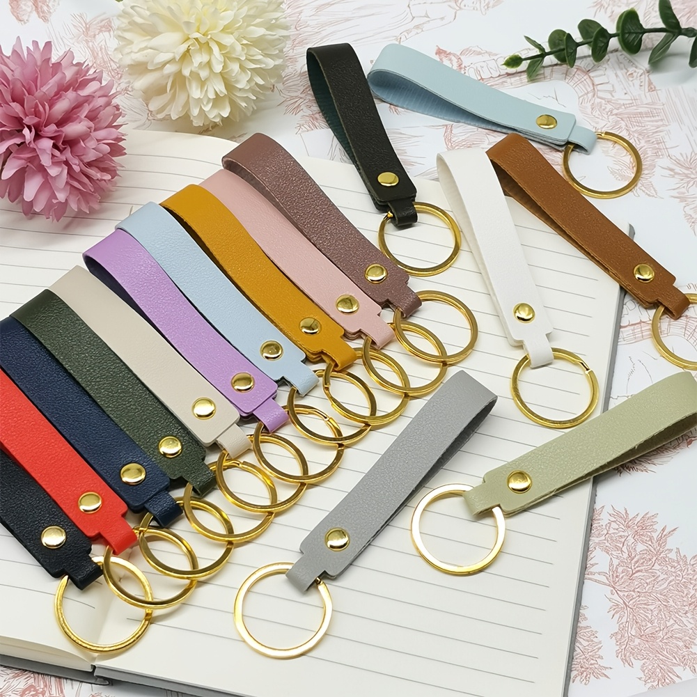 

10pcs Leather Keychain - Key Strap, Waist Wallet Keychain, Lanyard, Making Accessory With Adjustable