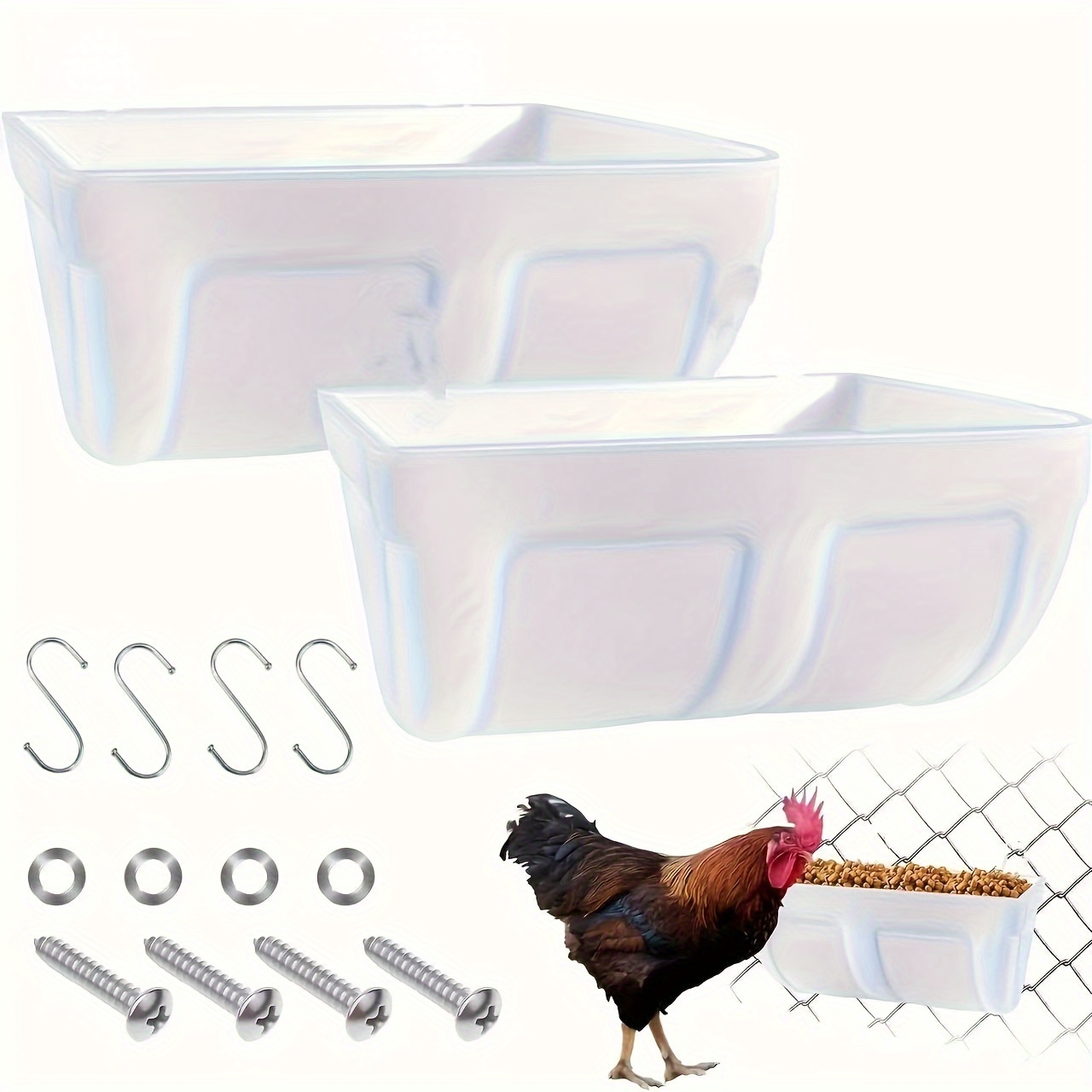 10pcs Automatic Chicken Poultry Chick Hen Drinker Waterer Durable Food  Feeder Water Bucket Convenient Farming Feeding Equipment(5L) : :  Garden & Outdoors