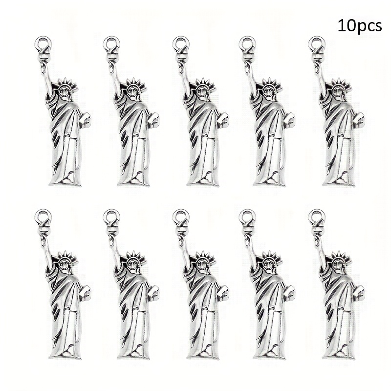 TEMU 10pcs Statue Of Pendants Alloy Statue Charms Set For Necklace Earring Jewelry Making Additions