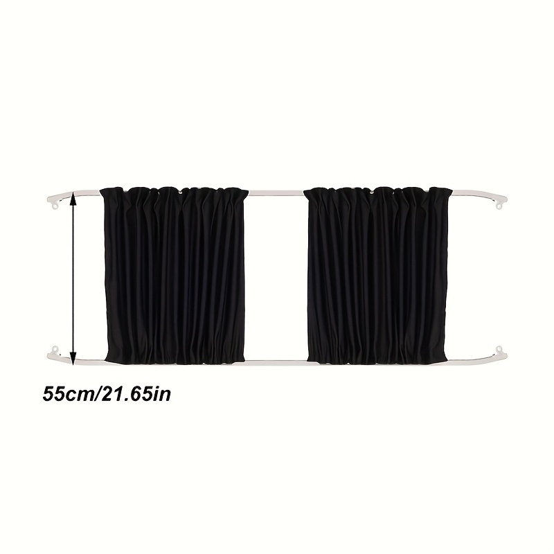Rideau Occultant Pour Camping-car - Noir, 64x41 Cm - Installation Par Adhésif, Pas De Perçage - Protection Intimité Et Lumière - 6
