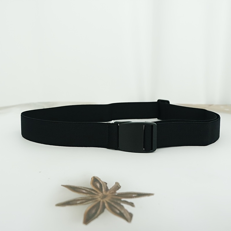 2d Flat - Unisex Elastic Waistbands Women's Casual Belts With Flat Solid Color For Pants Jeans