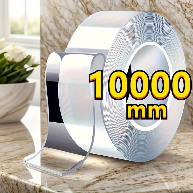 

Strong 10-meter Nanometer Double-sided Tape - A Waterproof And Reusable Adhesive, Suitable For All As Plastic, Wood, Glass, Metal, Etc. | For Home And Office