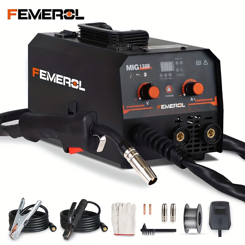 

Femerol 2 In 1 130a Mig Welding Machine 110v Portable Igbt Inverter Flux Mig Mma Welder Mig130r