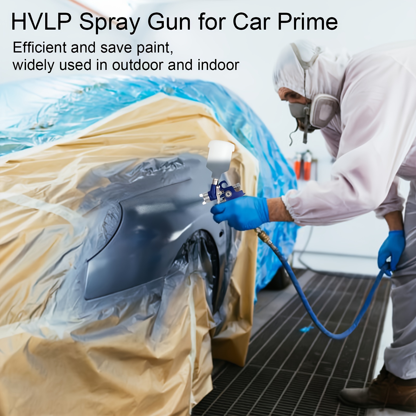 

1 Set Hvlp Spray Gun, With 1.0mm Tip Air Spray Gun, For Car Spray, For Car Primer, Furniture Surface Spray, Gravity Feed Spray Gun For Wall Spray, 125ml Capacity Cup Included