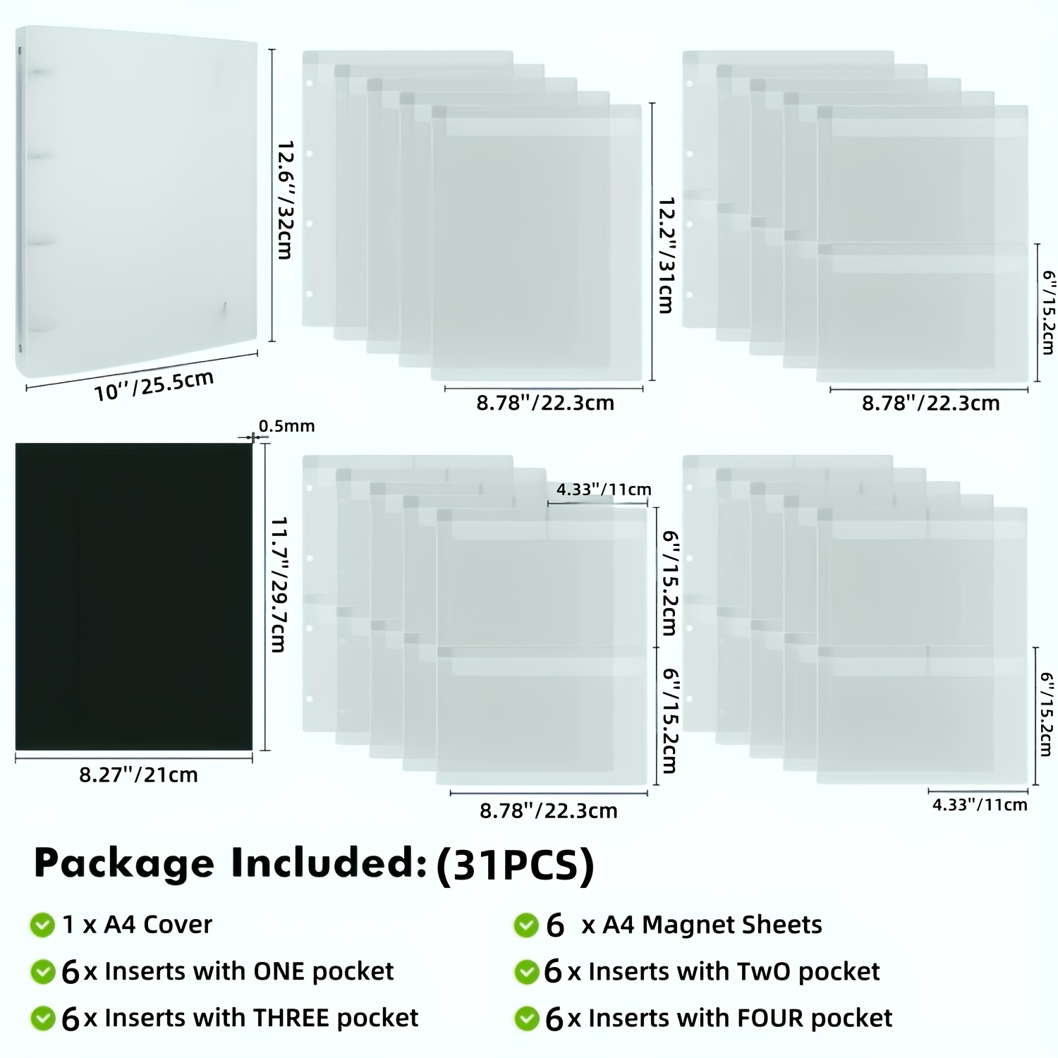Durable A4 Die And Stamp Storage Binder, Organizer For Card Making, Metal Dies And Stamps