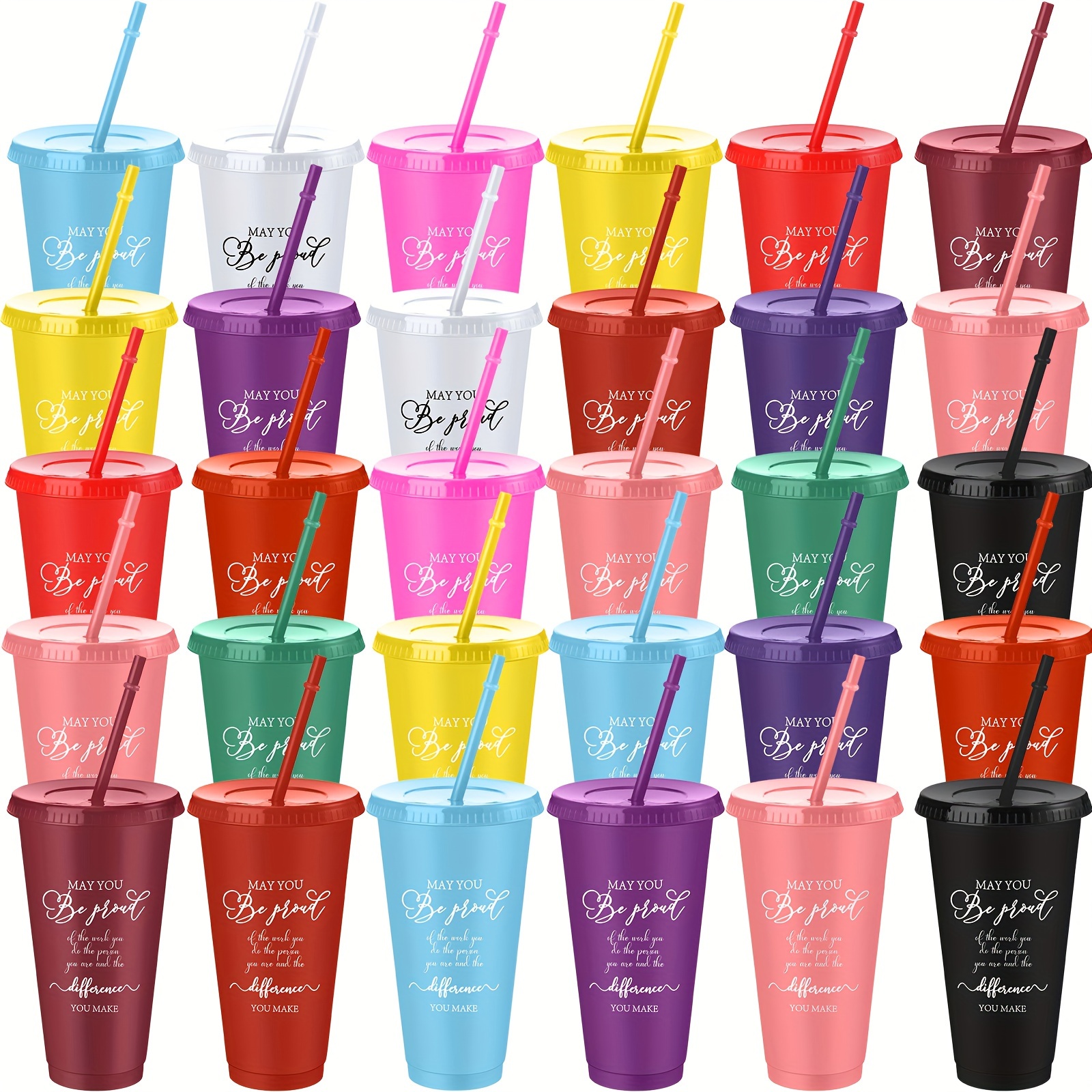 

30 Inspirational - Reusable 24 Oz Plastic And , -, Thickened , Appreciation For Employees, Coworkers,