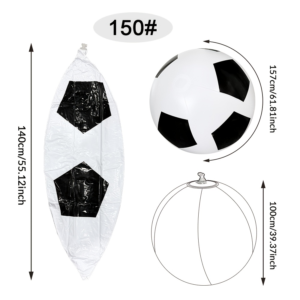 1 Extra-large Inflatable Soccer Ball, 39.37-inch Diameter Giant Beach Ball, Suitable For Summer Pool, Beach, Gatherings, Parties, And Game Activities