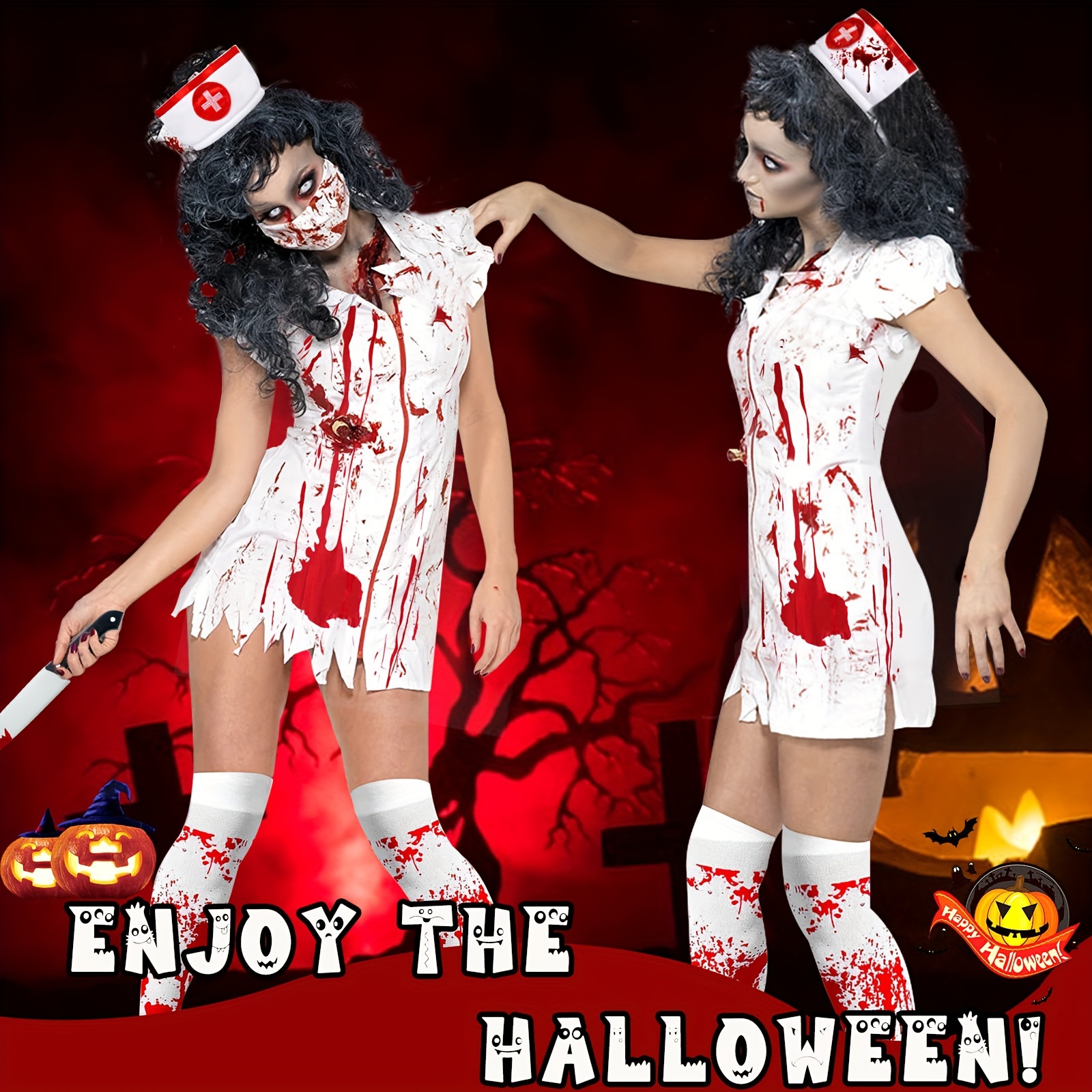 Costume D'infirmière Zombie - Déguisement D'Halloween