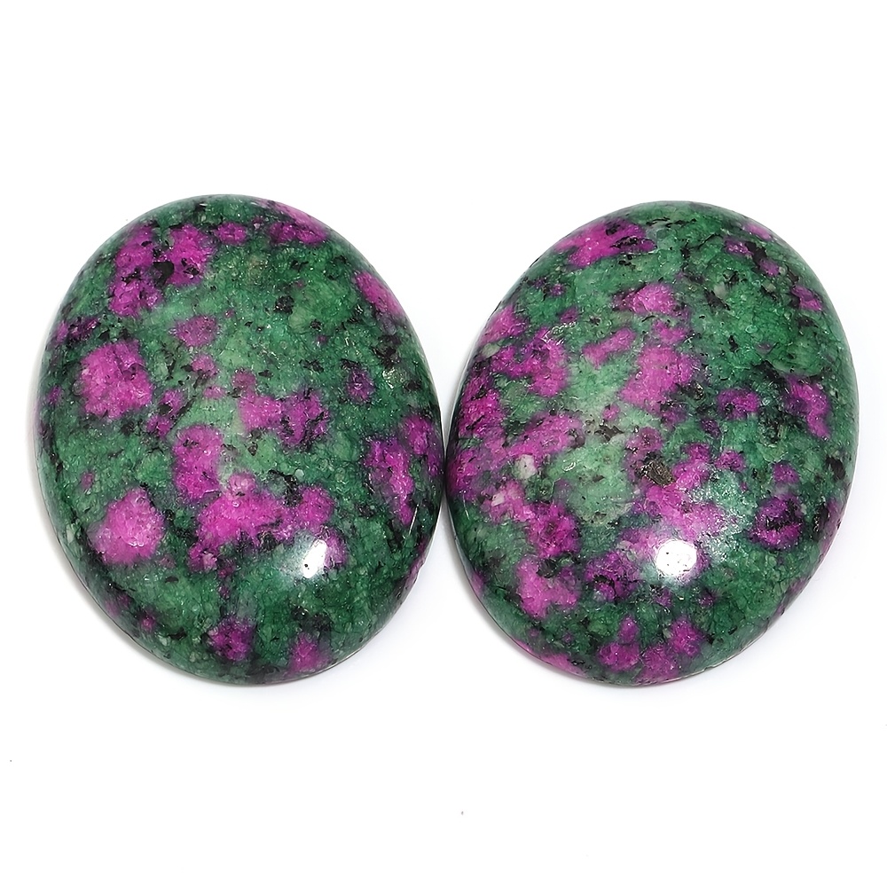 Natural Red Green Treasure Oval Stone Ring Face Patches