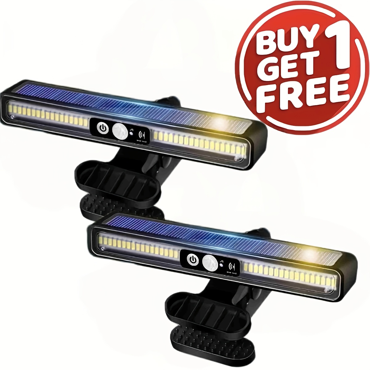 TEMU Buy 1, Get 1 Free-(actual 2pcs)solar-powered Clip-on Lights With Motion Sensors, Ip65 Rating, And 3 Lighting . Outdoor Solar Lights Are Perfect