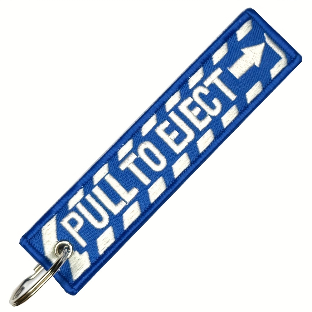 TEMU 1pc [] Logo Keychain Blue/ Quality Key Tag Woven Label For Motorcycle Car Scooter Atv Utv Soft And Durable Perfect Gifts