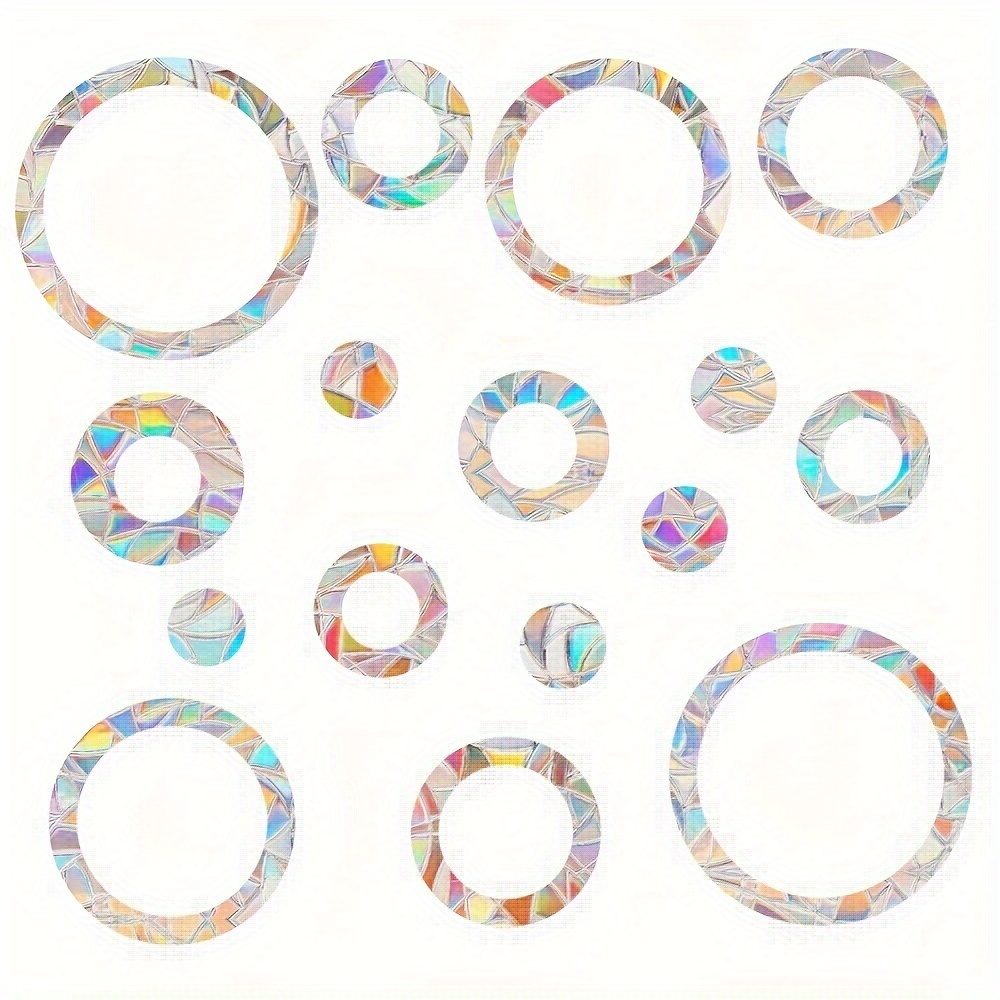 13pcs   circle window clings reusable non   prism decals for glass doors and windows   anti collision film   decor 16 22pcs window stickers details 14