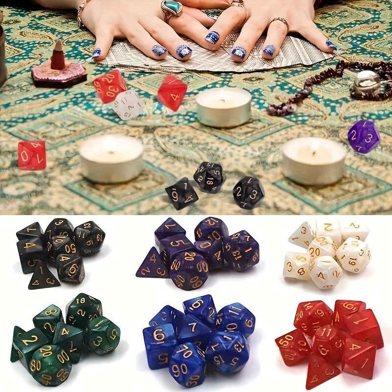 Acrylic Dice Set Rpg Role playing Tabletop Games Mtg