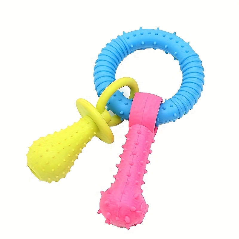 TEMU 1 pièce Jouet pour animal de compagnie de couleur aléatoire, Anneau os à Jouet à mâcher pour chien pour meuler les dents