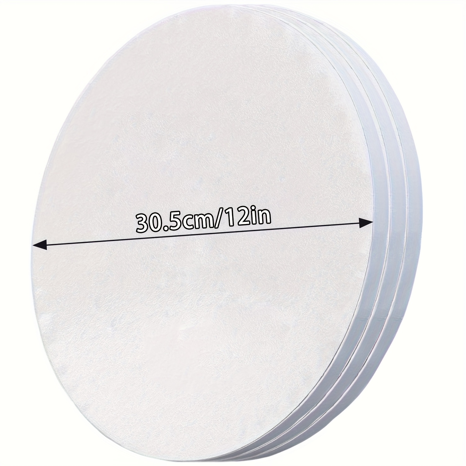 Image of 3pcs Boards Drum, 16/14/12/10/8/6 Inch Round, 1/2" Thick Decorating Supplies, Golden Sturdy Corrugated Cardboard Base