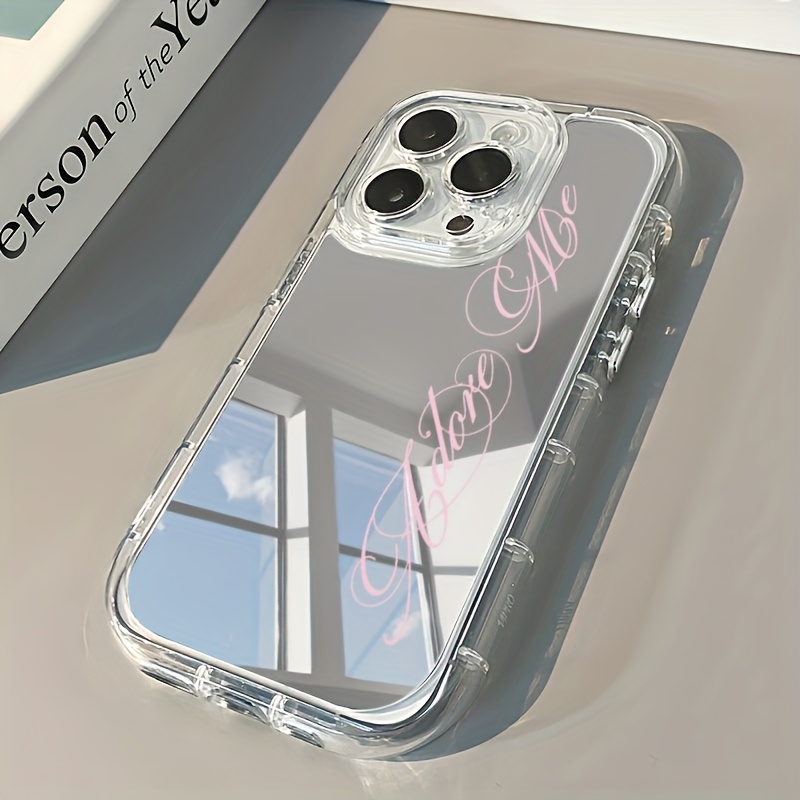 TEMU Phone Case: Pink Artistic Text Suitable For Iphone17/17air/17pro Max/16/16promax