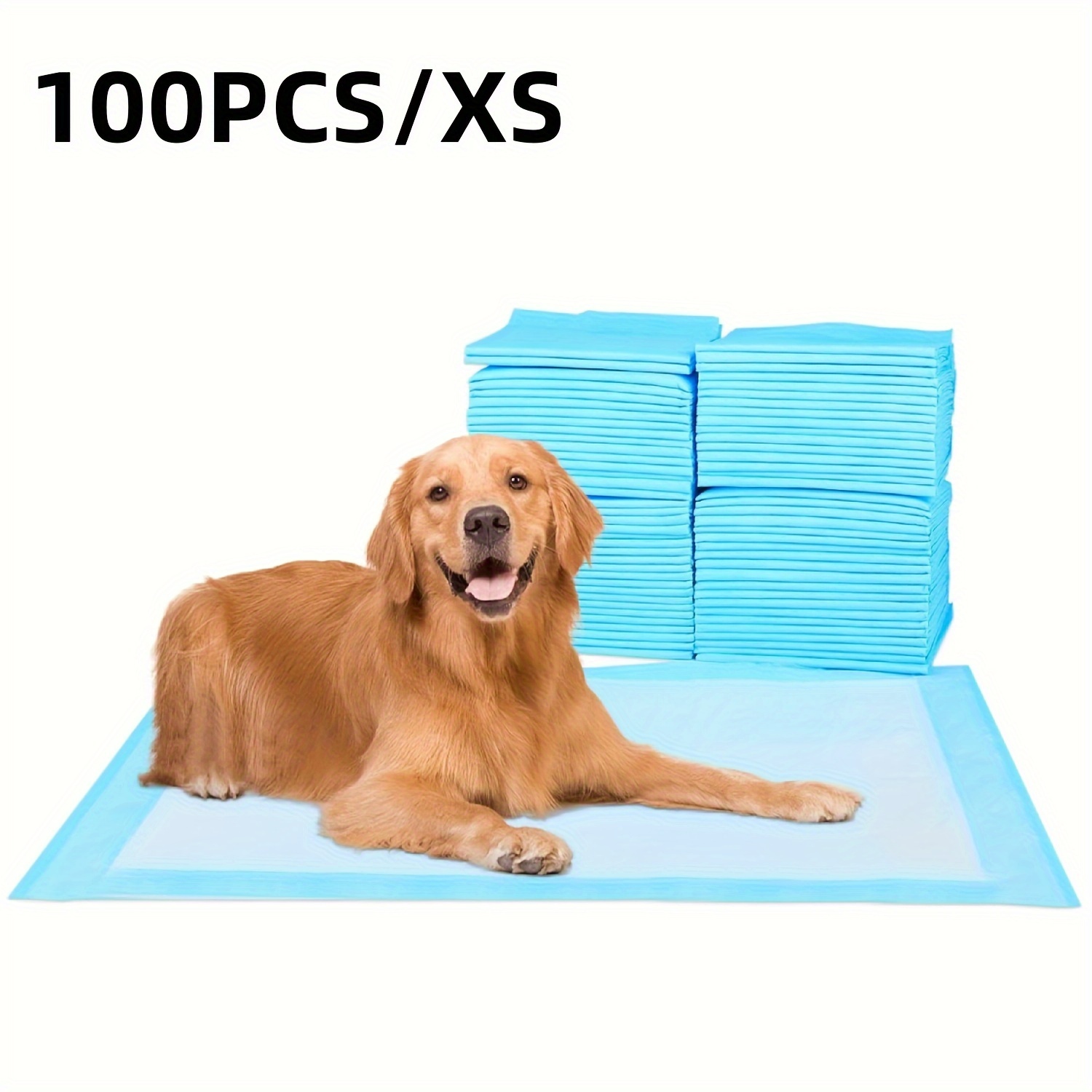 TEMU Fluffydream Ultra-absorbent Training Pads For Dogs And Puppies, Ideal For Housebreaking, Blue (13"x17.7" (100pcs))