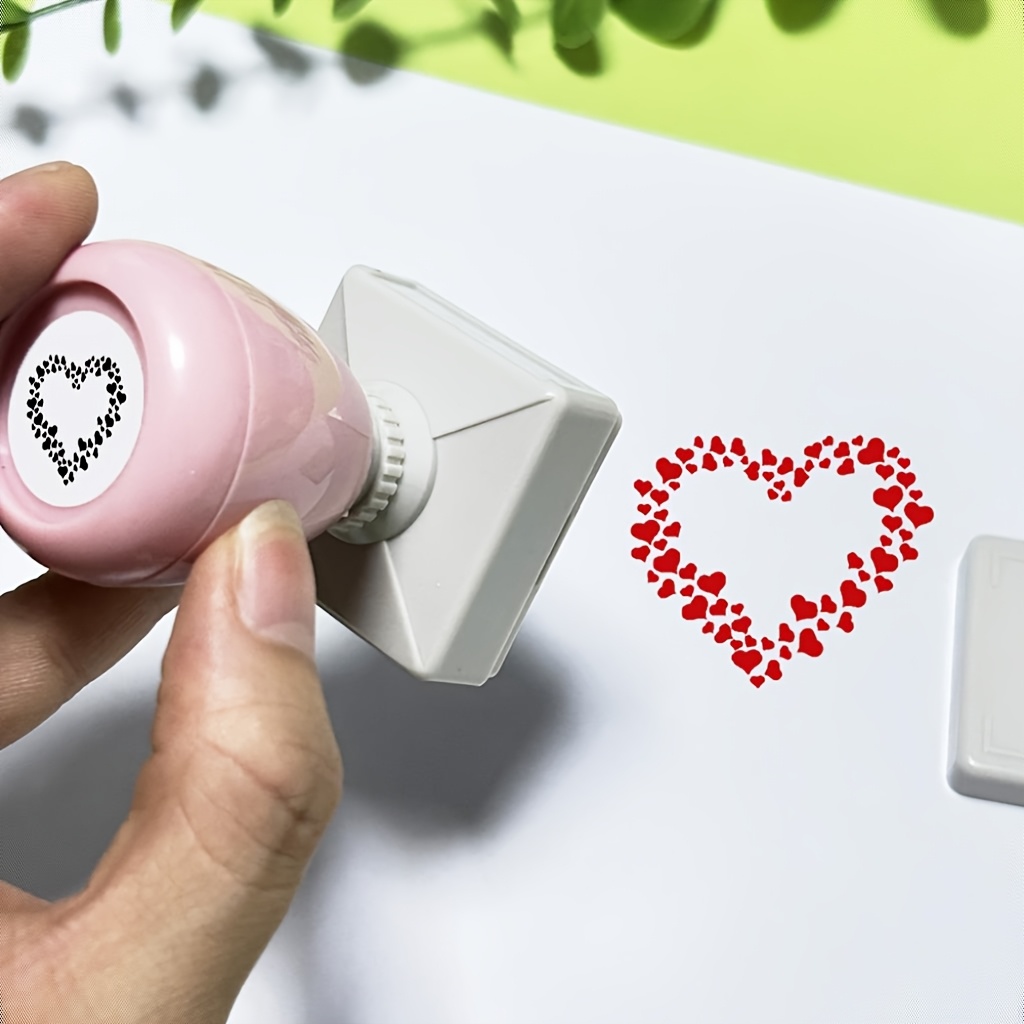 Image of Romantic Heart Stamp Compatible For Scrapbooking, Journaling & Valentine's Day Cards - Love Letter Seal With Heart, & Swirl Patterns, Stamp For Diy Crafts, Ized Stamps