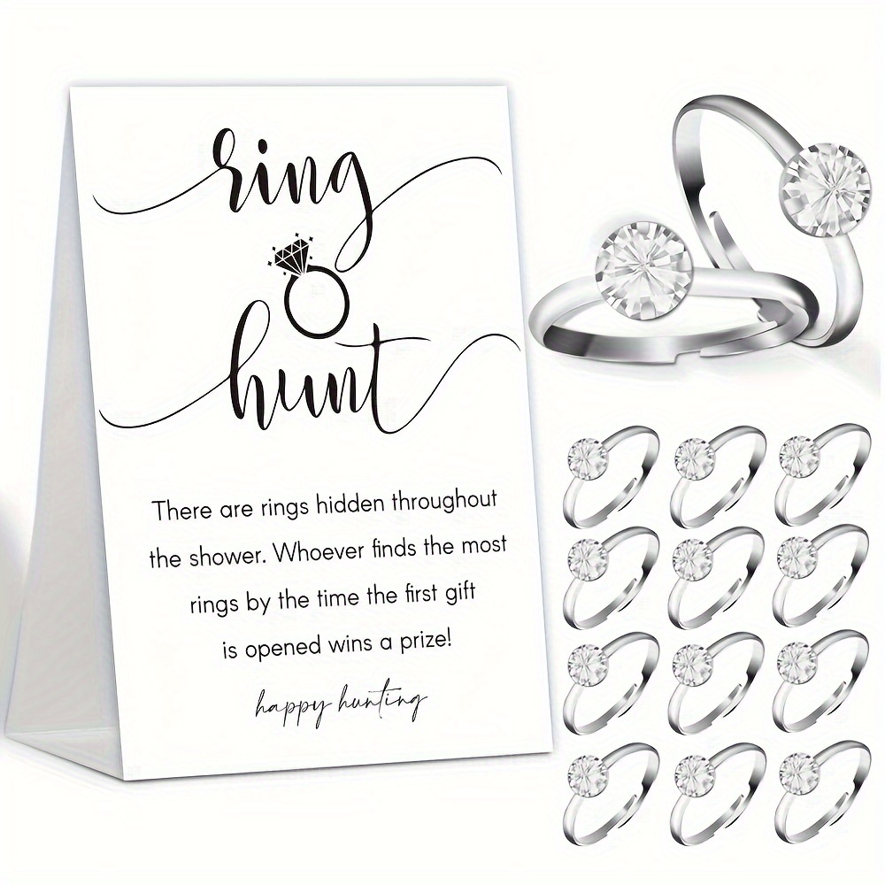 51pcs ring hunt game bridal shower games rings one sign 50 Temu