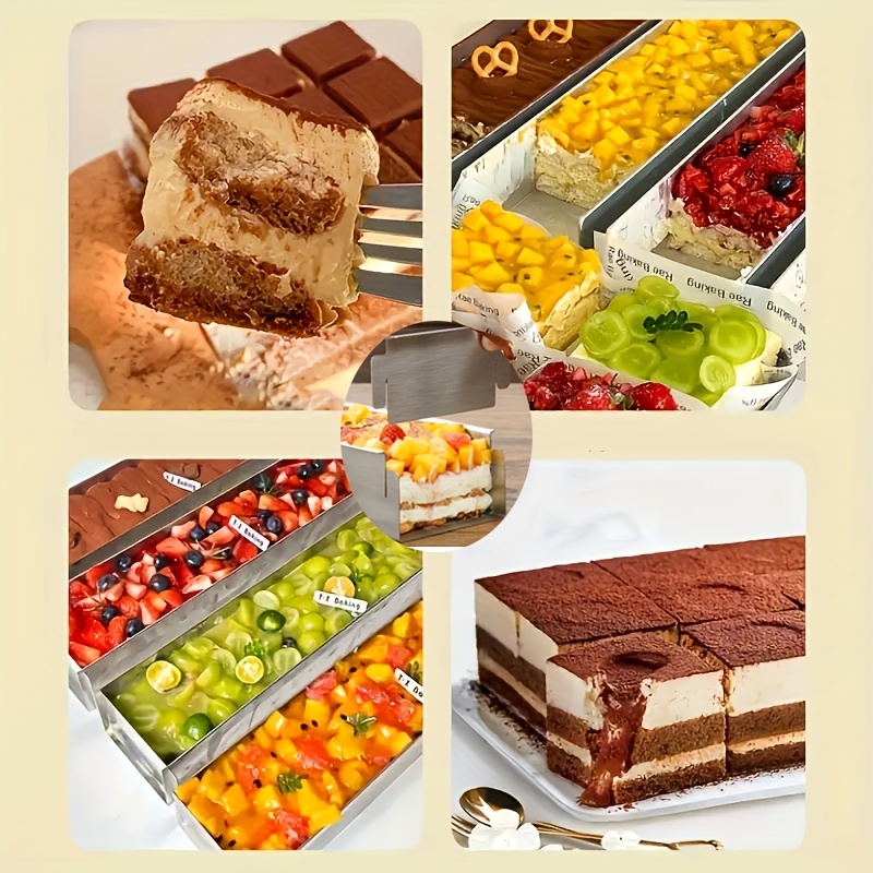 Produktbild von Tiramisu-Backform Aus Edelstahl Mit Abnehmbarem Deckel – Rechteckig, 40x8x6 Cm, Gleichmäßige Wärme, Einfach Zu Reinigen
