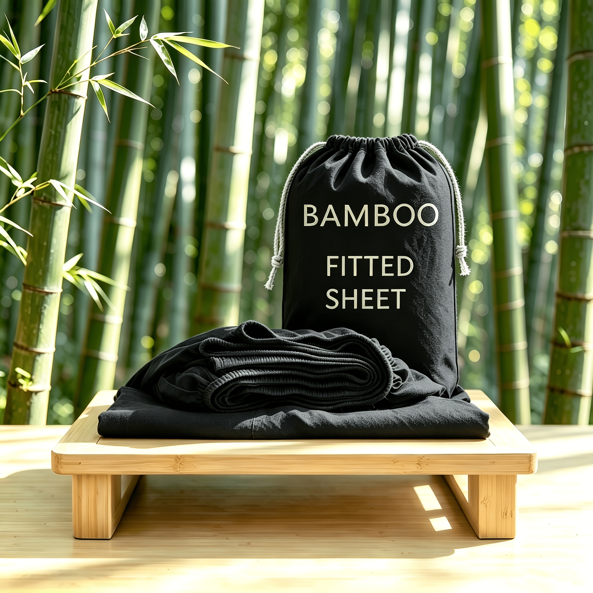 TEMU Soft Bamboo Fitted Sheet: 1 Fitted Sheet In Total. Made Of Breathable -friendly Bamboo Fiber, Deep Pocket With 14 Inch Fitted Sheet, Wrinkle