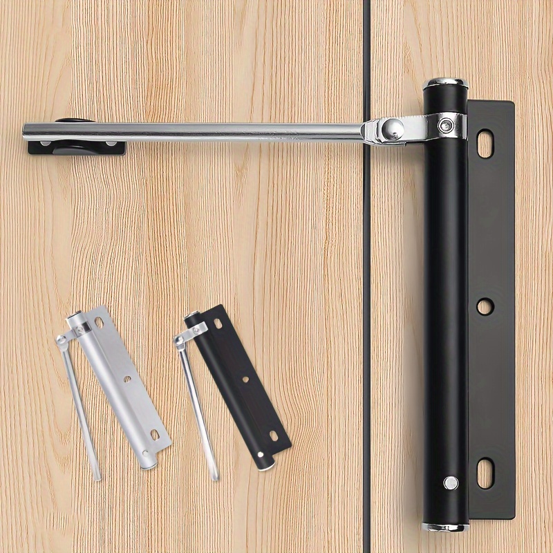 

Quiet & Adjustable Stainless Steel Automatic Door Closer - Rust-proof, Foldable Design For Home And Office Use