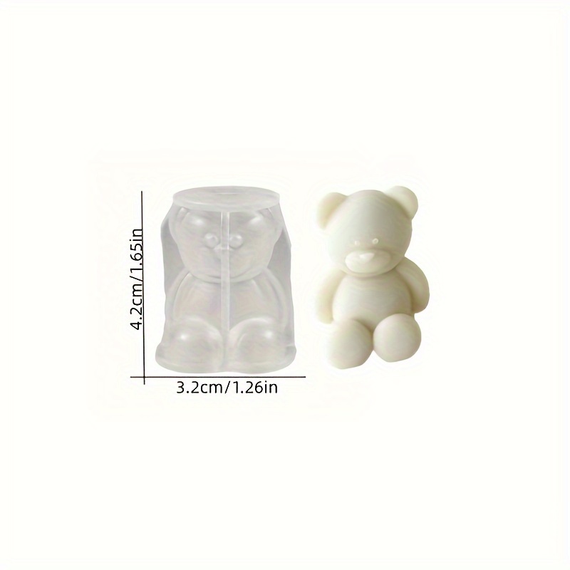 TEMU Molde De Silicona De Oso 3D Para Velas Aromáticas, Cera De Aromaterapia Y Jabones Hechos A Mano - Perfecto Para Manualidades DIY, Decoración Del