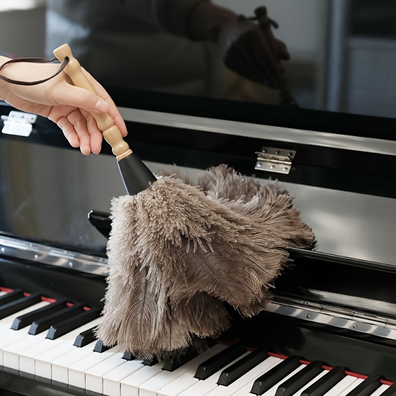 

1pc, Small Ostrich Feather Duster, Household Dust Removal Brush, Cleaning Brush, Dusting Brush, Dust Brush, Dust Duster, Suitable For Home Dorm Office Car Furniture, Cleaning Supplies, Cleaning Tool