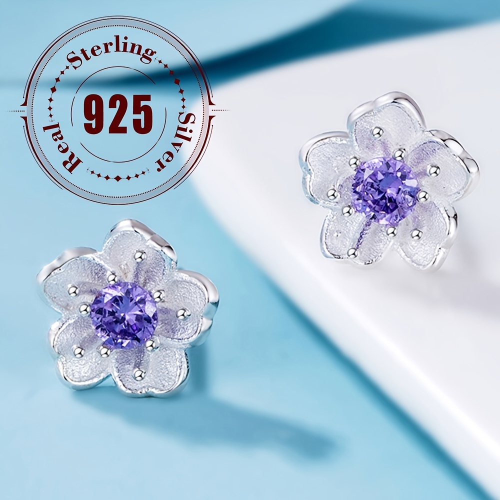 

2pcs)925 Pure Silvery Fashionable Cherry Earrings, Suitable For Daily And Party Matching, About 1.4g