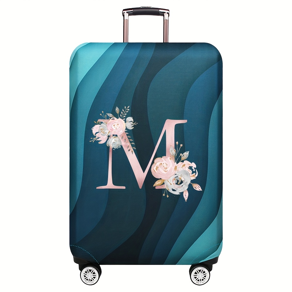 Elastic Suitcase Covers Pink Flower Letter Prints Designed