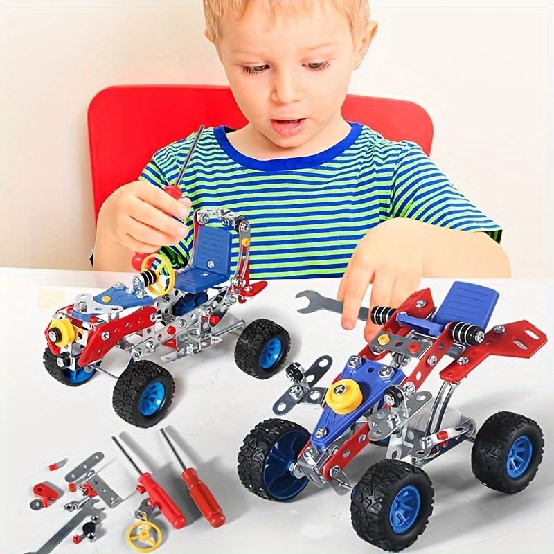 

171pcs 2-in-1 Set Of Assembled Cars, Vintage Cars, Metal Assembled Building Blocks, Nut Combination Toy Models, 8 Years Old, Screw-tightening Diy Gift (no Motor), Halloween/thanksgiving/christmas Gift