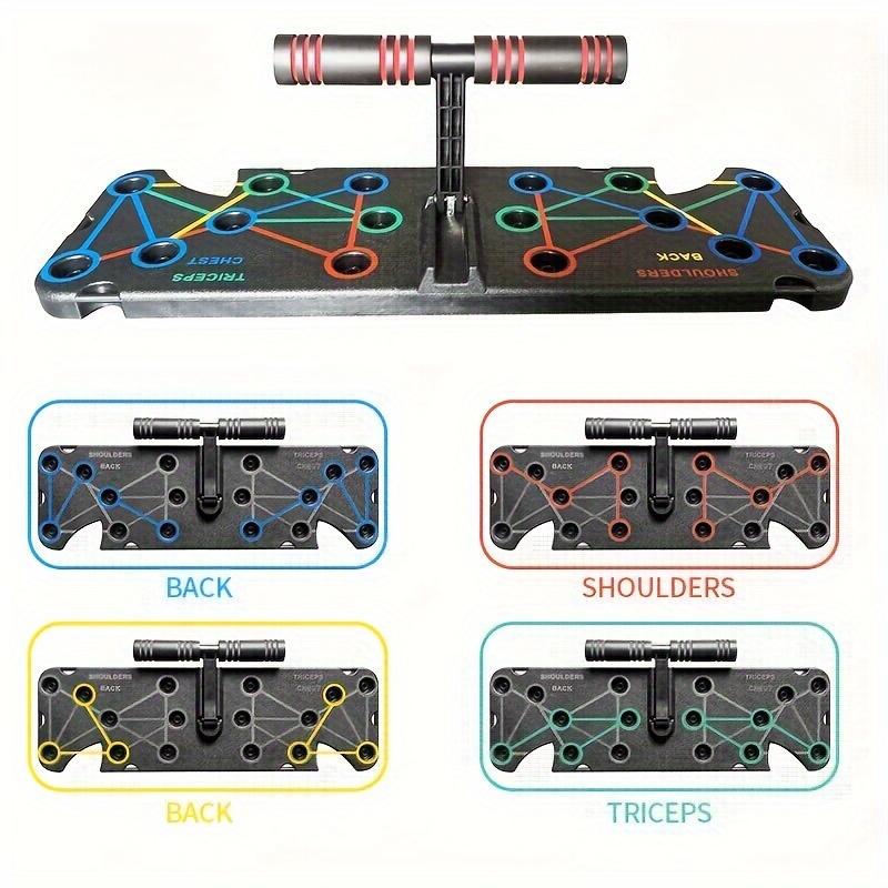 1pc Multifunctional Push Up Training Board, With Tension Ropes, Handles, Ankle Straps, And More Accessories, Suitable For Chest Muscle Exercise, Abdominal Core Strength Training