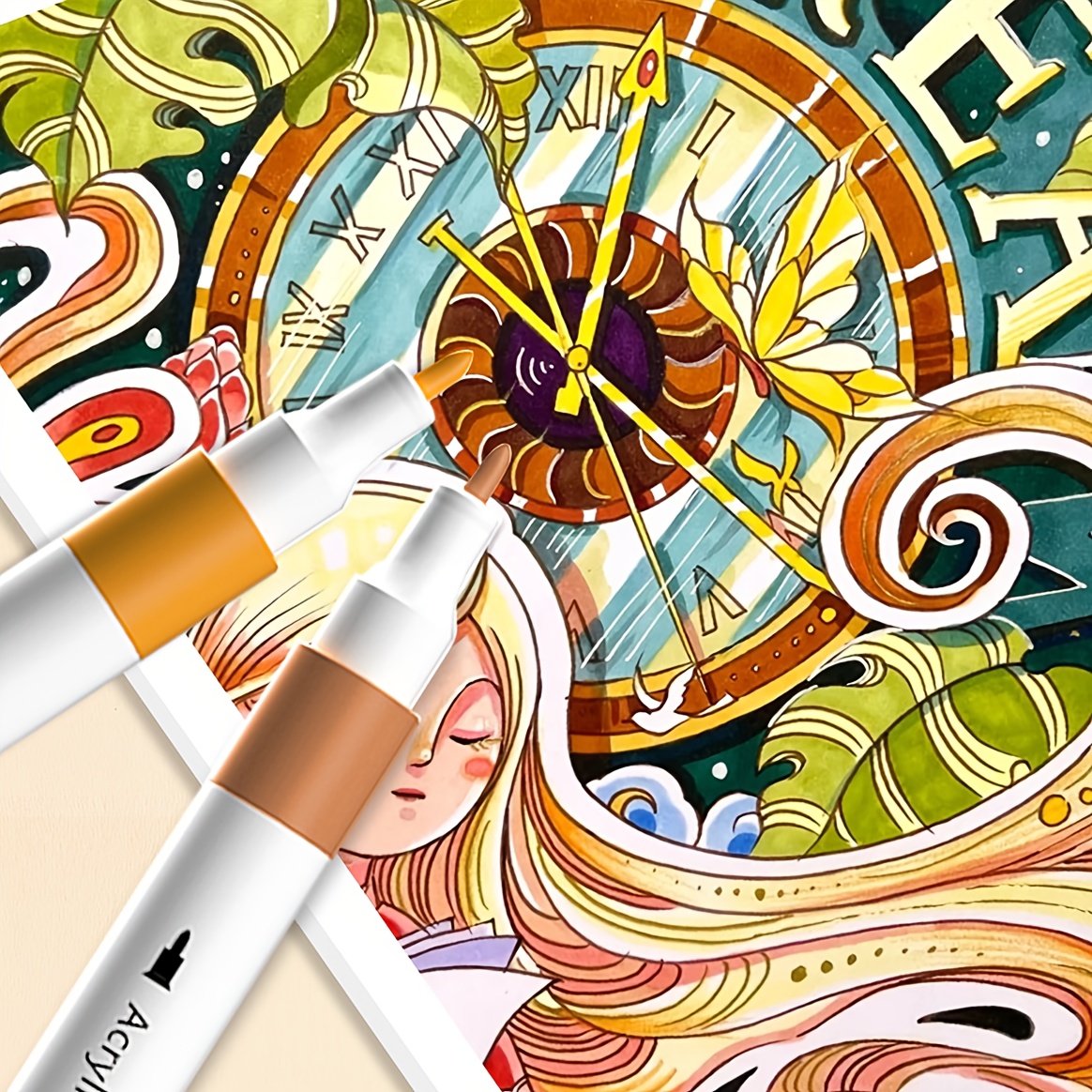 EooUooIP Acrylmalstifte – 12 Stück, Schnell Trocknend, Für Kunstprojekte & DIY-Basteln