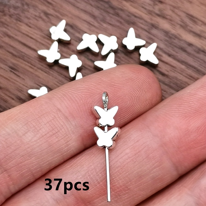 Image of 37pcs Shape Charm Small Hole Beads Pendant, Bohemian Style Jewelry Additions, Handmade Jewelry Making Bracelet, Necklace, Earring Additions 5*6mm