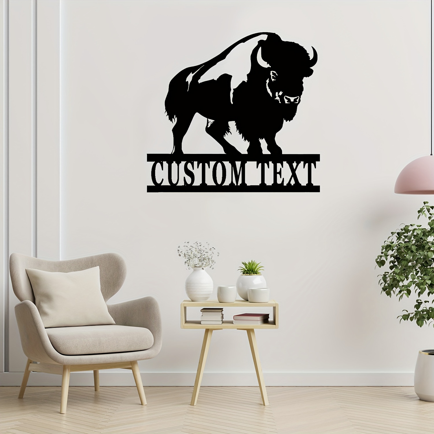 customizable buffalo metal sign personalized   ranch   farmhouse barn decor hunting   emblem metal wildlife silhouette     14   accessory details 2