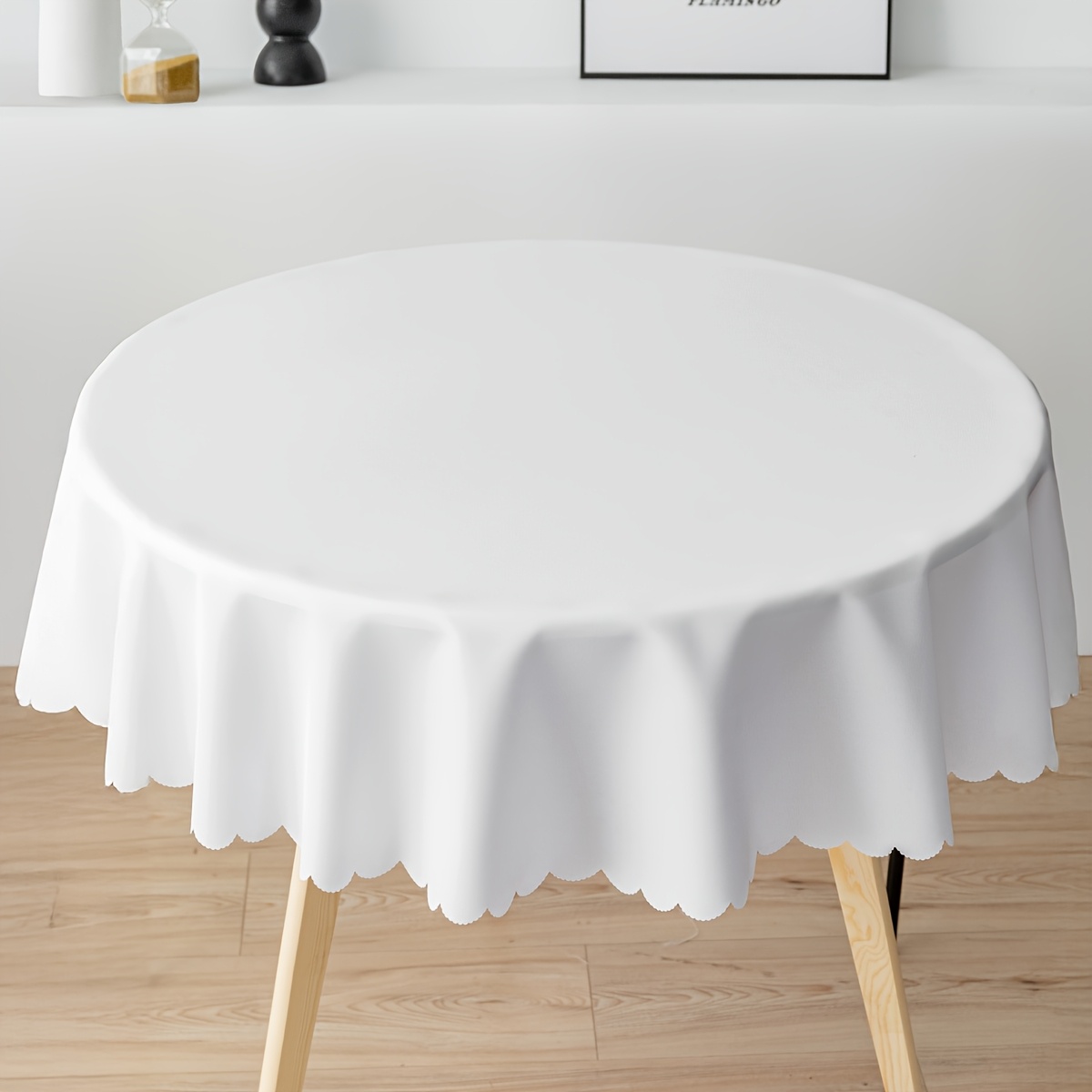       puro -   de encaje serrado elegante - tela de poliéster   de limpiar -   para mesas redondas - decoración   para comedor, sala, cocina y   - cubremesa contemporáneo   0