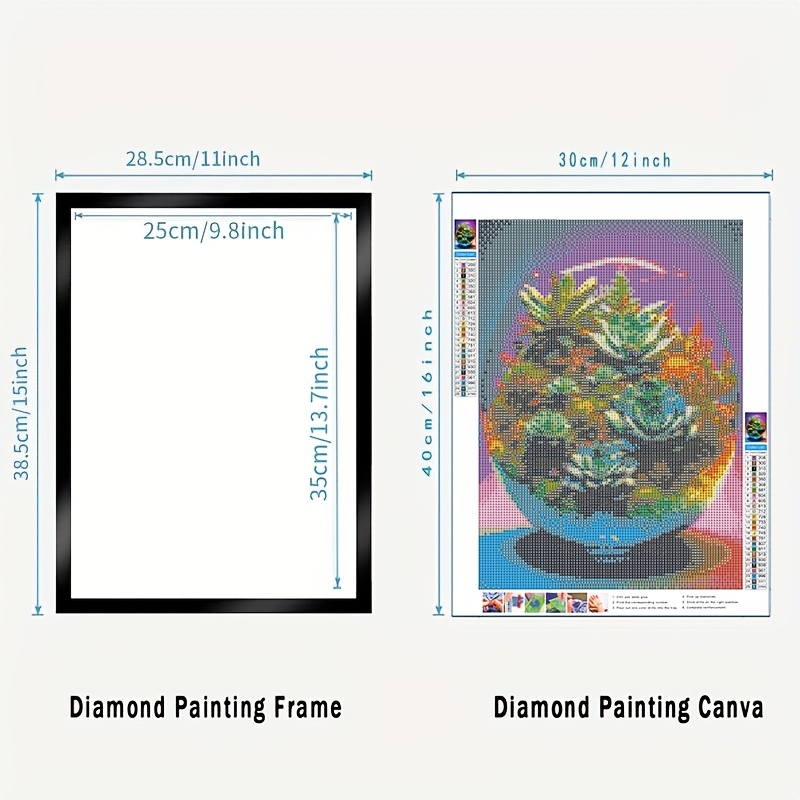 6 Pcs Diamond Art Frames Magnetic Picture Frame 12 x 12 Inch Frames for Dia VEGCOO 6 Pack Magnetic Wall Mounted Set, Suitable for 12x16in, Suitable for  Canvas Diamond Painting Decoration