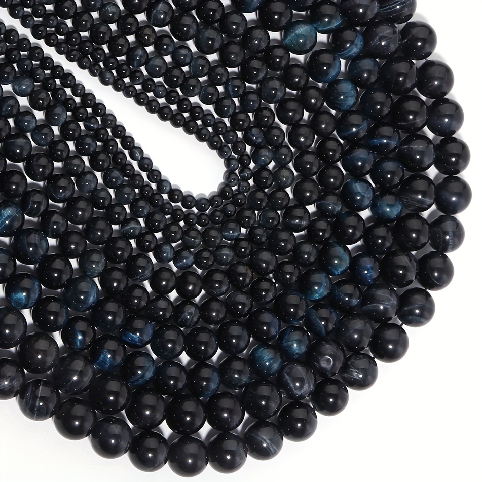 

Black Beads, 6-10mm, 35/45/58pcs, Natural Stone, Making, Handmade Pendant, Bracelet, Necklace Accessories, Round Spacers, Loose Beads, Craft Supplies, Art Supplies, 15inch Length