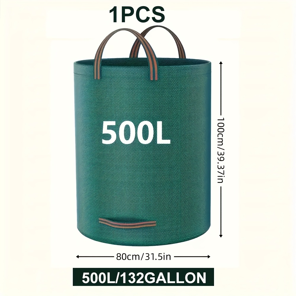 Image of Heavy-duty Pp Garden Waste Bags - Reusable Yard Bags With Industrial Fabric And Handles For Plant, Grass, And Leaf Collection - In 3 Sizes: , 300l, 120l