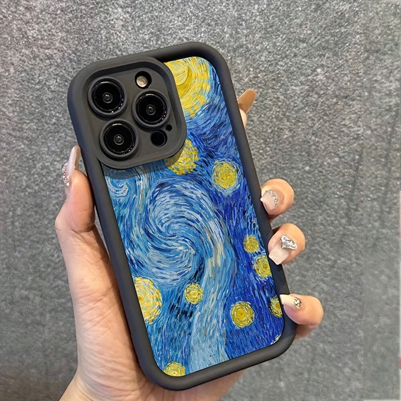 

For Phone Case Black High Bamboo Blue Swirl Phone Case For 15/14/13/12/11 Pro Max, 15/14/13/12/11 Pro, 15/14/13/12 Plus, 13/12/mini/xr/xs/xs Max/7/8 Plus