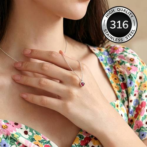 collar de para mujer, cadena de acero inoxidable 316l rosa, con detalles, cadena para la clavícula, diseño de , lujo , collar exquisito, accesorio y resistente a la decoloración para a día, regalo detallista para novia o
