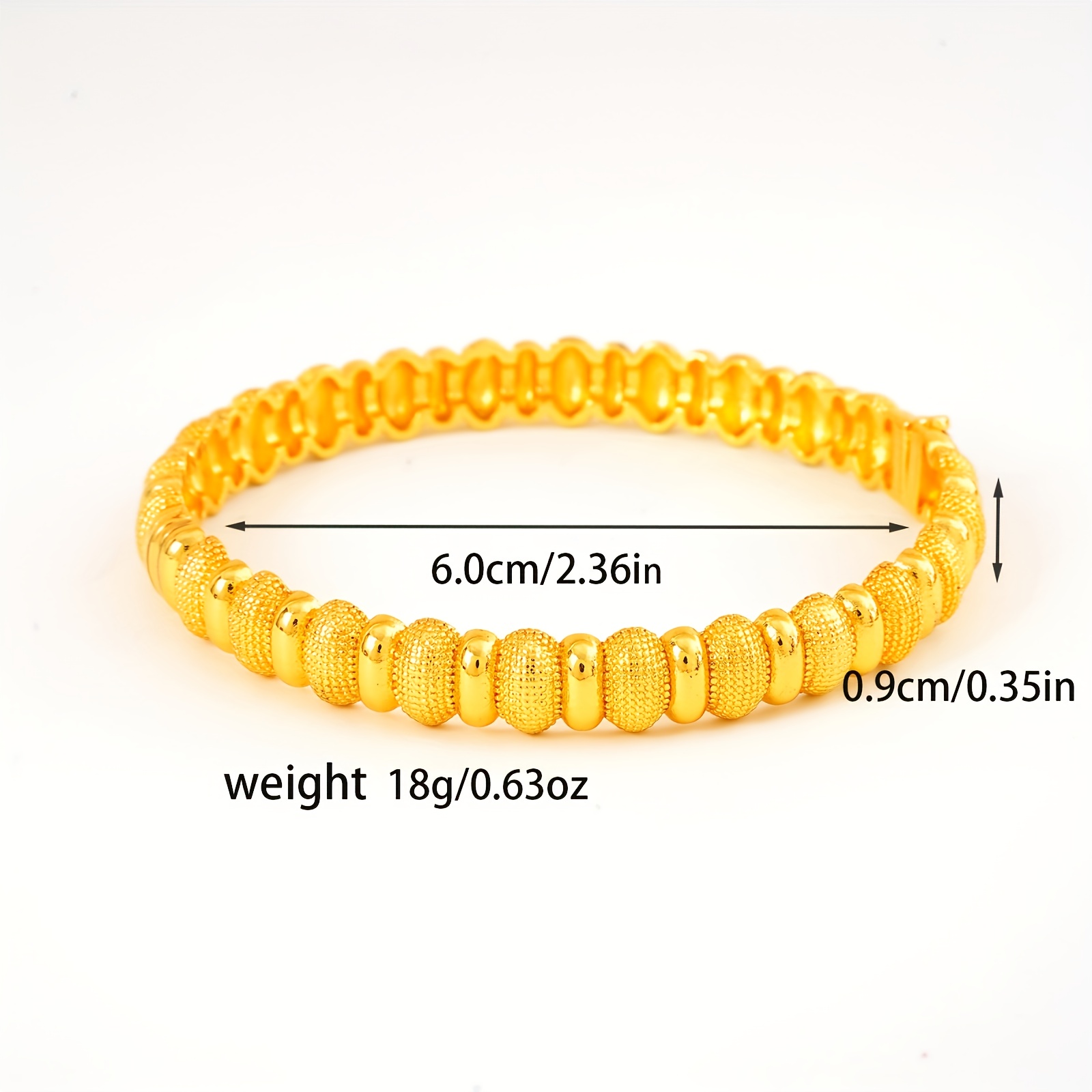 2pcs Golden Open Bangle Bracelets, Simple Elegant Design