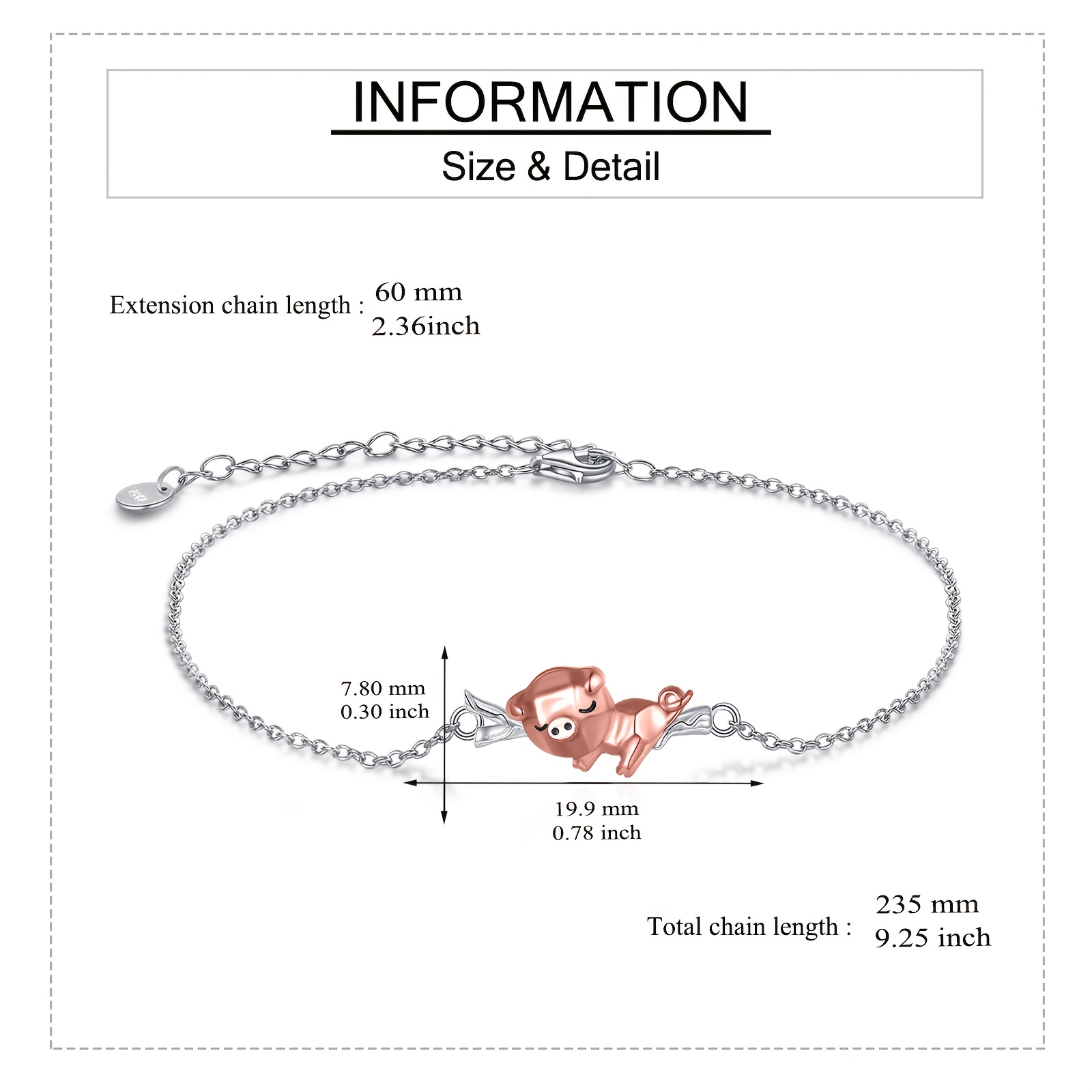 Unique Pig's Trotter Shape Bracelet with Tree Branch Design