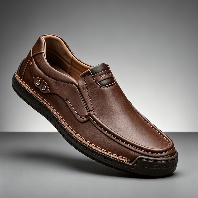 Image of Men's Large Size Breathable Business Casual Shoes, Slip-resistant And Wear-resistant, British Style Wedding Shoes, Suitable For Office And Casual Walking