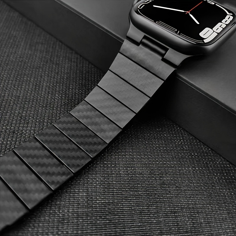 

Waterproof Carbon Fiber Texture Strap For Iwatch 44/45/46/49mm - Compatible With S10-46mm, 9, 8, 7, 6, 5 Models