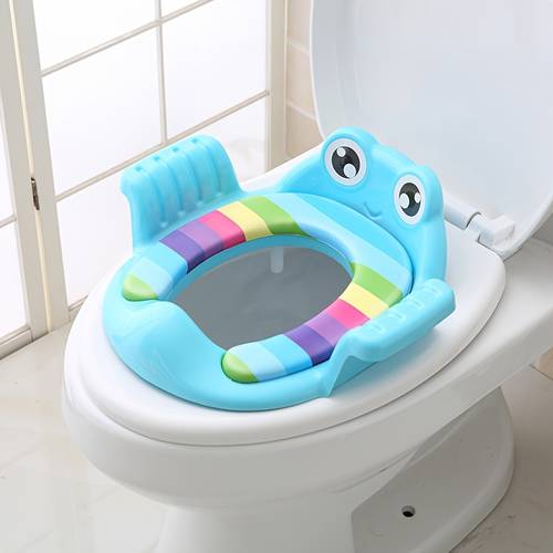 item picture kids bathroom accessory sets cartoon cute boy and girl toilet seat household toilet seat diaper seat portable children toilet pad colorful cushion folding potty seat anti slip toilet training seat cover for christmas and halloween