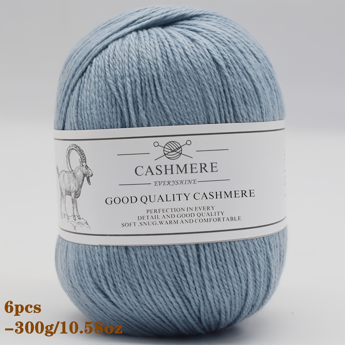 6 pack luxurious cashmere yarn for knitting and crocheting soft warm and durable 80 cashmere 20 acrylic blend for sweaters pants gloves hats and diy crafts 1 76oz each